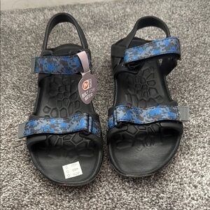 Merrell Kids Black and Blue waterproof Sandals